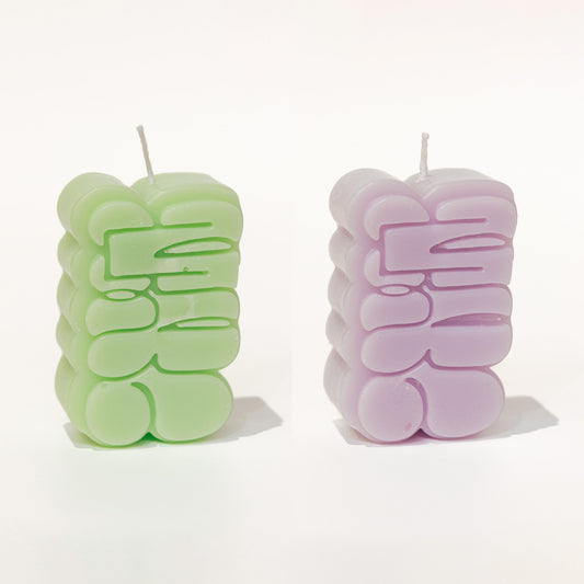 MNC Throw-up Logo Candle
